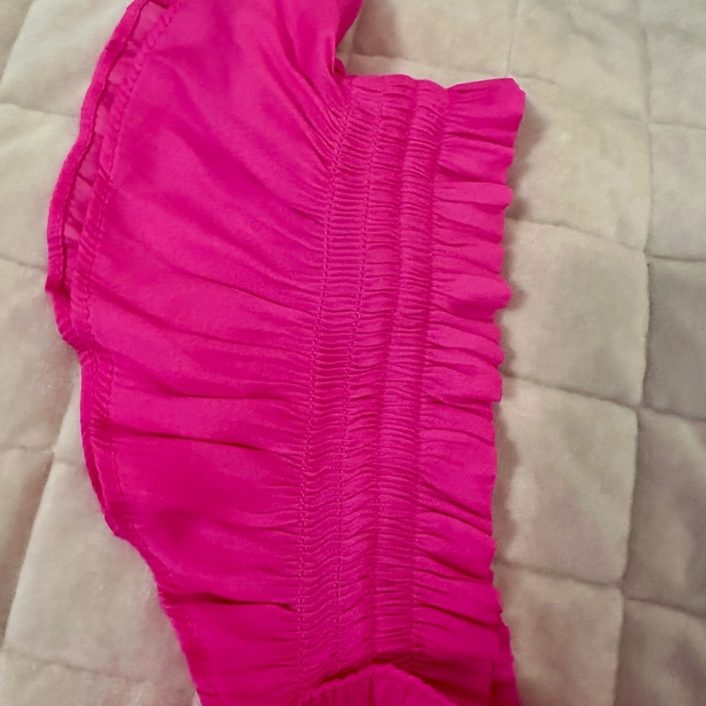 Pink Ruffled Midi Dress - Picture 5 of 5